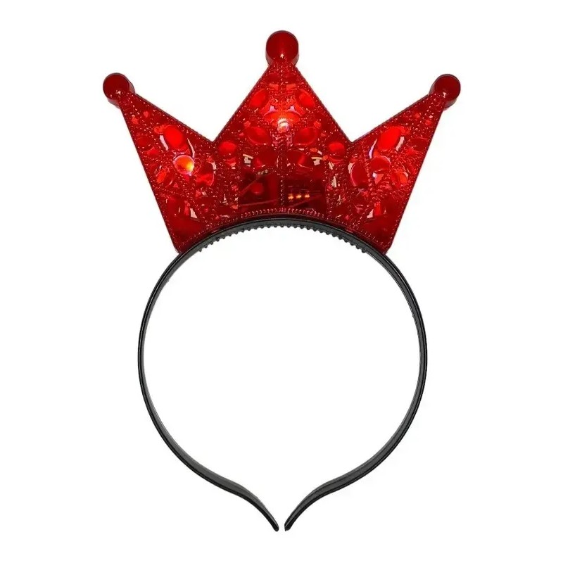 10 Corona Luz Princesa Tiara Luminosa Transparente Mayoreo Transparente