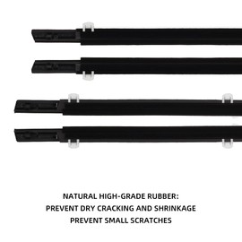 Dasbecan 4Pcs Weatherstrip Window Seal Chrome Car Window Moulding Trim Compatible with Honda Accord 2008-2012 Replaces#72410-TA0-A01 72450-TA0-A01 72910-TA0-A01 72950-TA0-A01