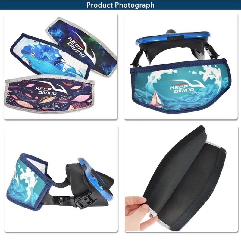 Colcolo Aquatics Scuba Snorkelling Adjustable Neoprene Mask Strap Wrapper Replacement