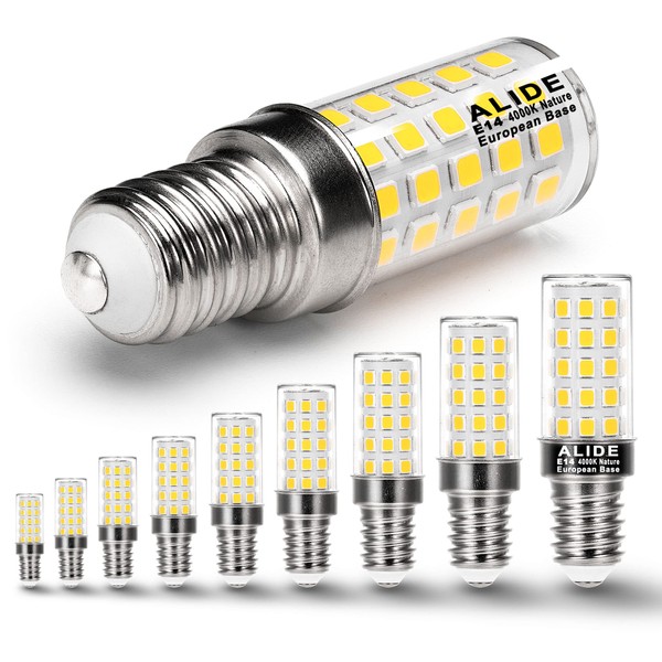 ALIDE E14 Base 220V LED Candelabra Light Bulb 40W Equivalent,E14 European Base,Natural White 4000K,AC100-265V E14 Bulbs for Chandelier, Pendant,Turkish lamp,Non-dimmable,10Pack