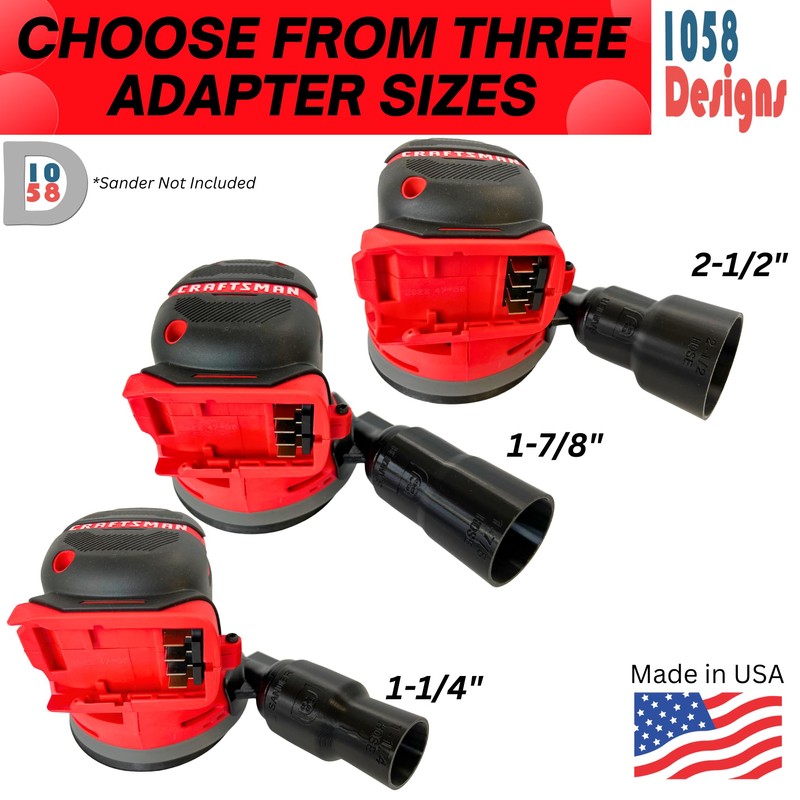 1058 Designs - Sander Vacuum Adapter for CRAFTSMAN 5" Random