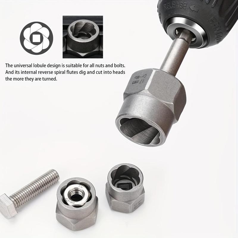 Nut & Bolt Extractor Socket Kit, Summer Impact Bolt &