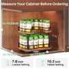 Spice Rack Organization for Cabinet - Height Adjustable Rotating Lazy