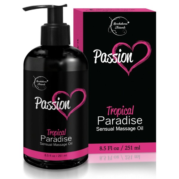 Passion Sensual Massage Oil - All Natural by Brookethorne Naturals