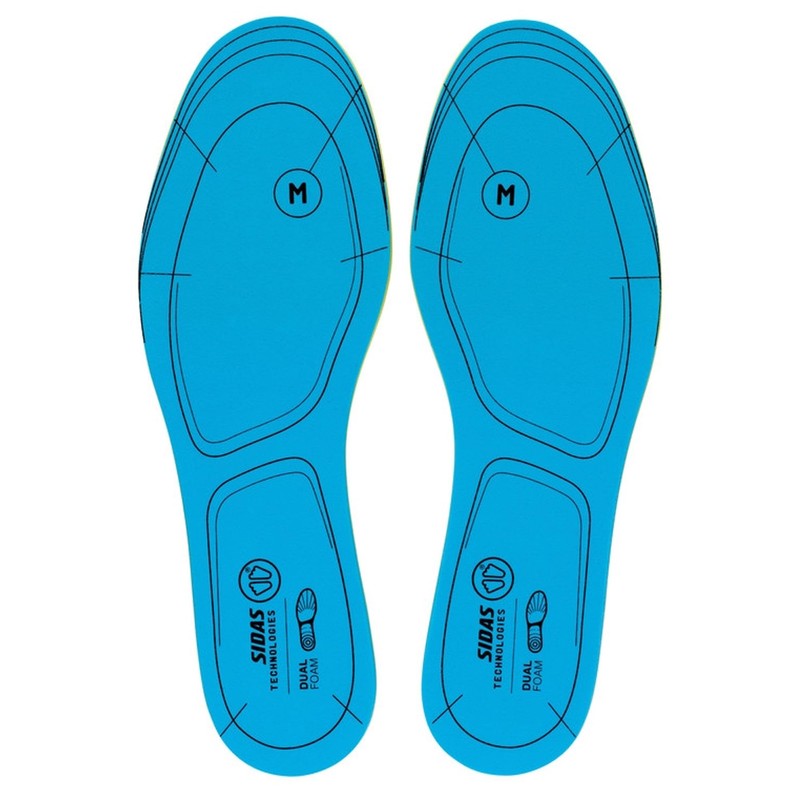 Sidas Unisex Impact Reducer Dual Foam Insoles Soles, Blue/Green, L