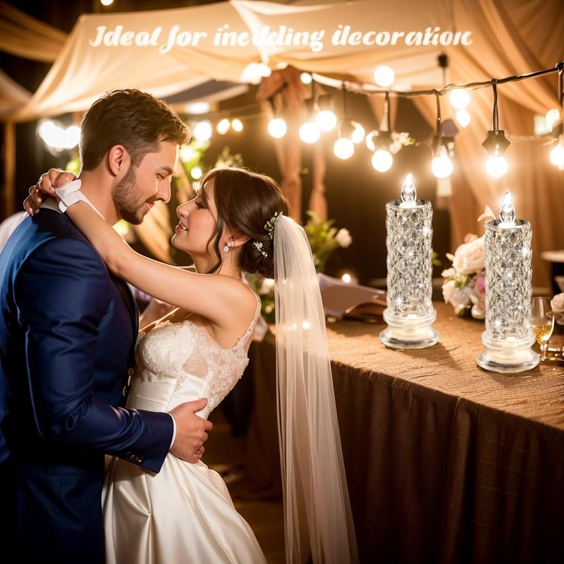 SupBri Rose Shadow LED Flameless Candles, 6PCS Romantic Battery Operated