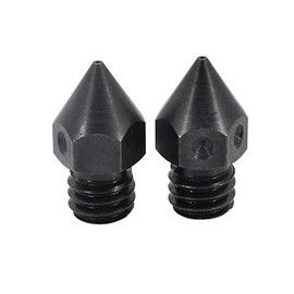 MK8 High Temperature Hardened Tool Steel Nozzle 0.4mm for 1.75mm Makerbot, Creality 3D Printer CR-10 All Metal Hotend, Ender 3/Ender-3s, CraftBot, Prusa i3 3D Printer, 2x0.4mm, 1