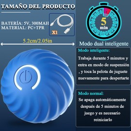 Pelota de Juguete para Perros Inteligente, Pelota Interactiva para Perro, Lanzador de Pelotas para Perro, Pelota para Perro Que Se Mueve Sola, Adecuado para Perros Pequeños/Pequeños/Medianos/Grandes