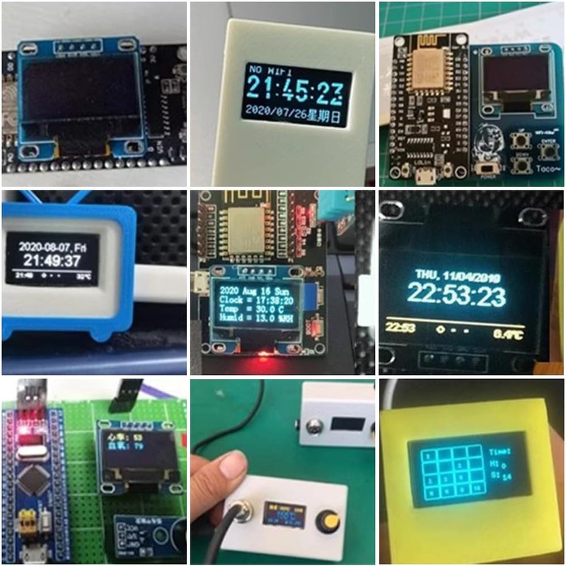 YUWENW OLED Display 0.96" 2pcs OLED Module 2IC 128X64 Arduino