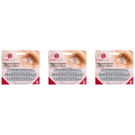 Individual False Eyelashes Flare Cluster Lash Extensions Knotted Lashes (Pack of 3 - Short 8mm)