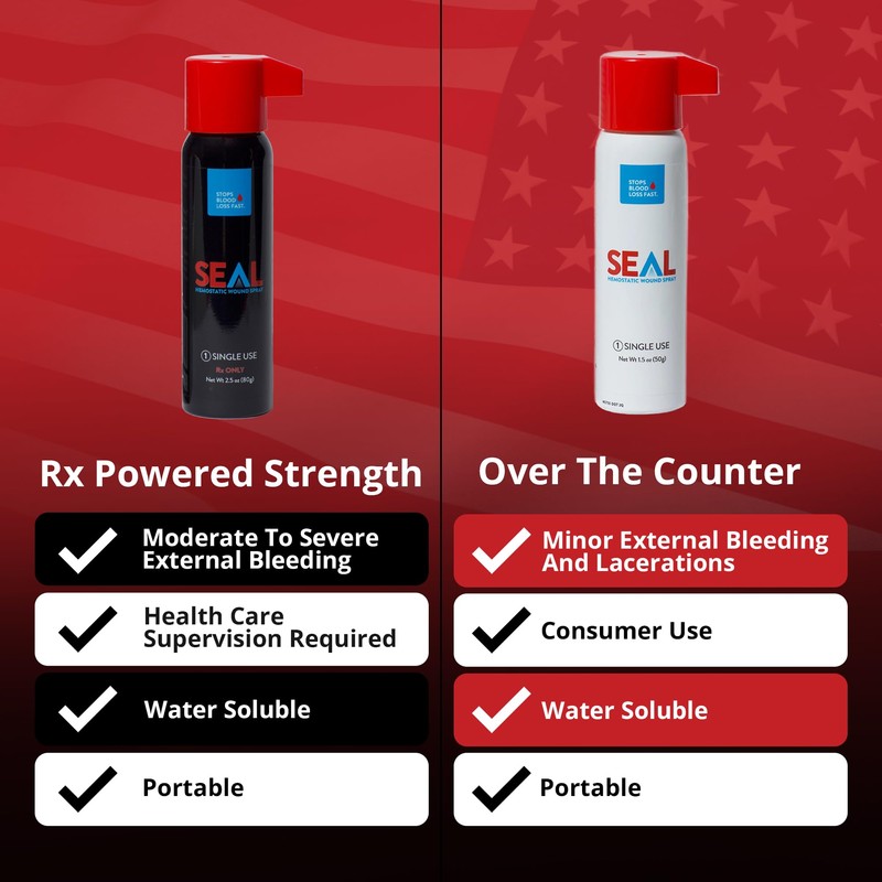 BC3 Technologies 2.5oz SEAL Aerosolized Hemostatic Wound Spray – Rapid