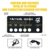 Xprite Amber/White LED Surface Mount Strobe Lights Kit, Grill Grille