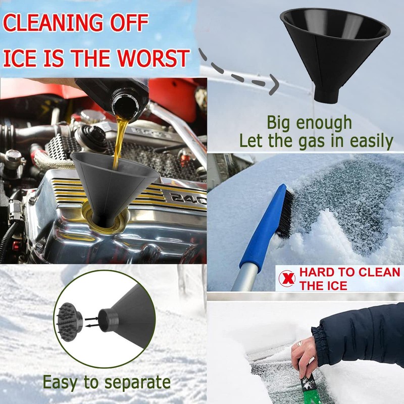 4 Pack Magical Ice Scraper, Round Snow Scraper for Car
