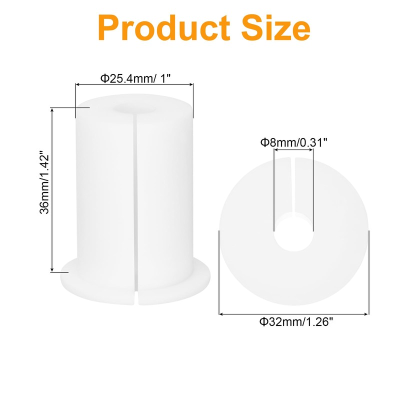 uxcell 2Pcs Wall Grommets for Cables 1 Inch Silicone Cable
