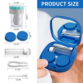 LADYPONYCSC Contact Lens Travel Storage with Cleaner Washer, Leakproof Portable Contact Box with Mirror Tweezers Remover Tool Solution Bottle for Daily Outdoor