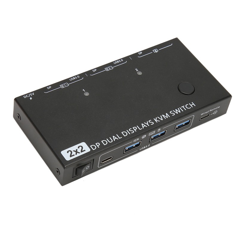 DisplayPort KVM Switch 2 In 2 Out 8K 30Hz 4