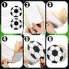 12 Soccer Centerpieces Wooden Table Decor, Black White