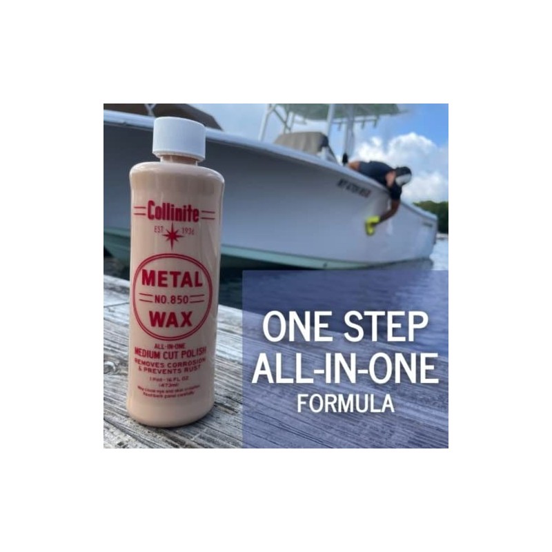 Collinite 850 Liquid Metal Wax and Applicator Pad Combo