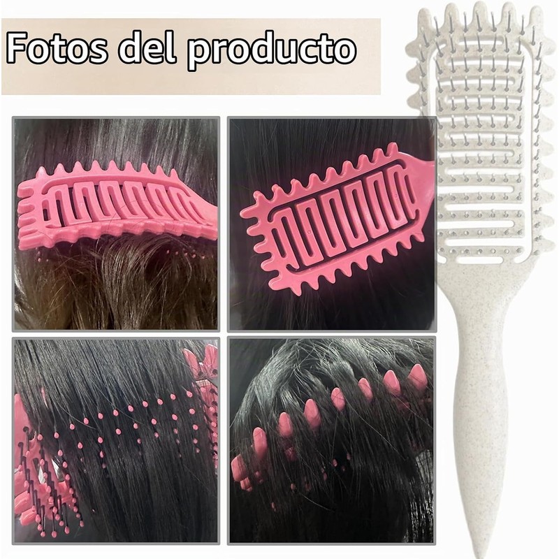 Cepillo para Cabello Rizado, Definidor de Rizos, Beige