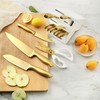 Marco Almond® Gold Knife Set, Knife Block Set MA21,Titanium Coated