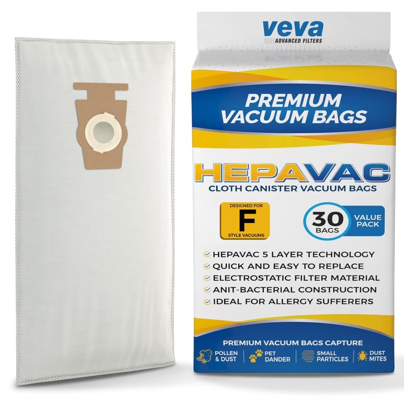 30 Pack HEPA Filter Bags Style F for Kirby Vacuum