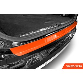 Luxshield Car Bumper Protector Set for Volvo XC90 2 (II) 256 I 2015-2024 - Rear Bumper guards for cars, anti scratch, Paint Protector For Sill Lip - Carbon Black