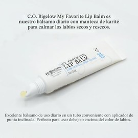 C.O. Bigelow - Trío de tubos de bálsamo labial surtidos, Rose Salve, My Favorite Lip Balm, y Mentha Shine, paquete de 3 juegos de cuidado labial, 0.5 