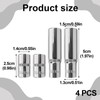 4 PCS 10mm Socket,10mm Socket 1/4 Drive,1/4 Deep Socket, Cr-V