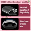 NOVO OVO Sharp Square Toenails for Gluing, Artificial Toe Nail