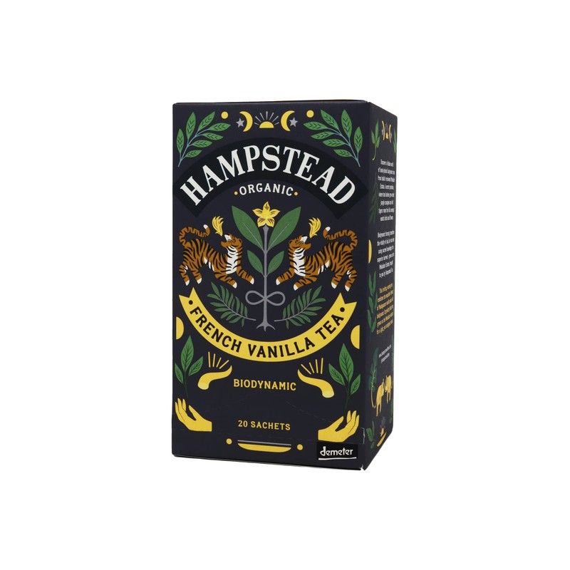 Hampstead Organic French Vanilla Tea Sachets (Pack of 4, Total