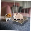 BESPORTBLE Wooden Swing Toy for Reptiles Lizard Hammock Bearded Dragon