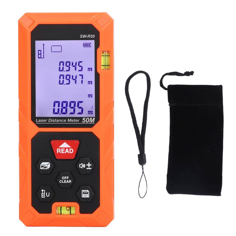 Handheld Laser Distance Meter High Accuracy Double Sensing Holes Digital