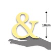 10cm Alphabet Letter Yellow Clarity Canvas Initial Object (&)