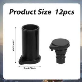 NQEUEPN 12 Pairs Solar Connector Caps, Dust & Weather-Proof Solar Cable End Cap Male and Female Cap Solar Panel Accessories (Black)