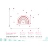 DEKO KINDERZIMMER DK1037-15-S Wall Sticker Pink Rainbow Hearts Wall Sticker