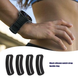 eMagTech 4pcs Replacement Wristwatch Strap Loop Watch Band Ring Hoop Watch Strap Retaining Hoop Wristwatch Strap Loop Ring Holder Keeper Retainer Loop Watch Safety Buckle Compatible with SUUNTO CORE