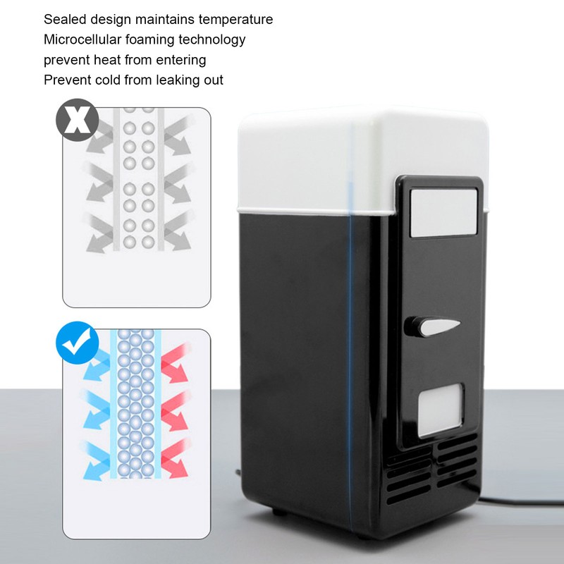 USB Fridge Insulated Cooling Small Portable Low Decibel Energy Saving