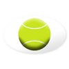 CafePress Tennis Ball Sticker Oval Car Bumper Sticker