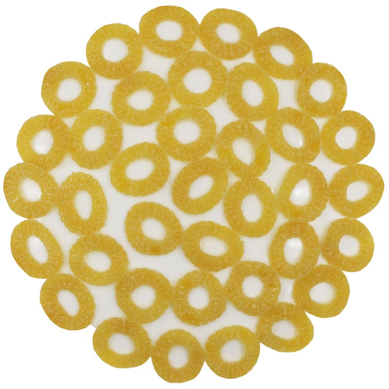 FirstChoiceCandy Gummy Fruit Candy (Pineapple Rings, 2 Pound (Pack of
