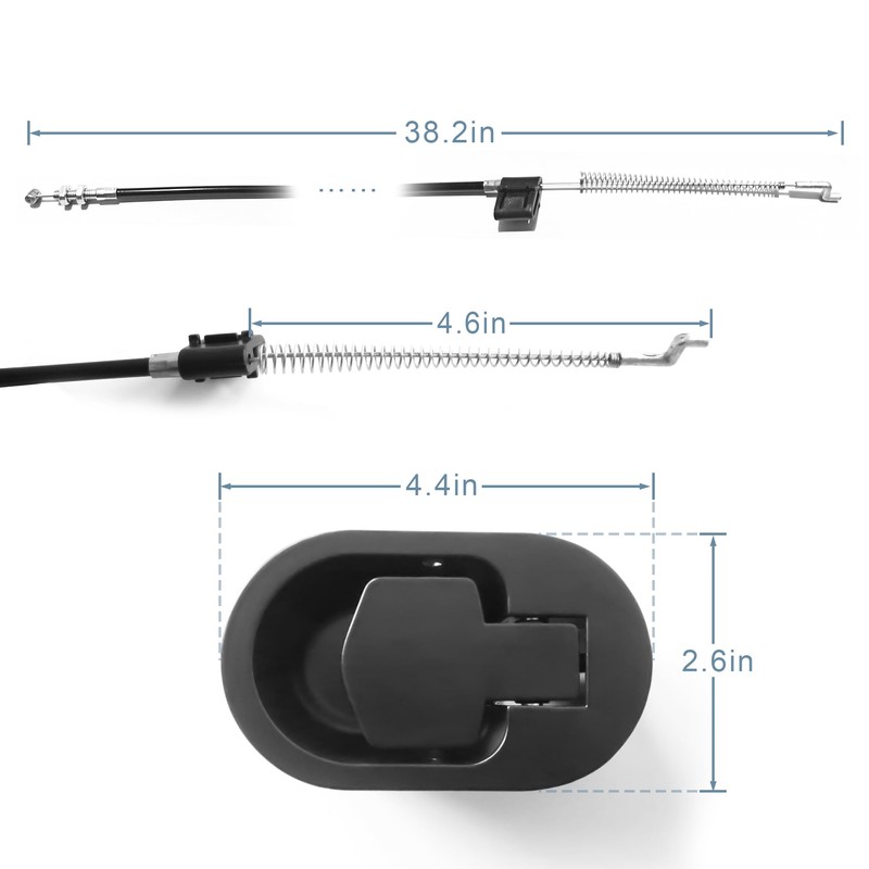 Racfenick Metal Recliner Pull Handle Release Replacement Parts with Cable,