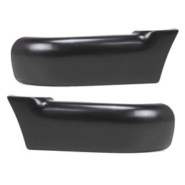 For Chevy S10 1994 1995 1996 1997 Bumper End Driver and Passenger Side | Pair | Front | Plastic | Primed | Replacement For GM1004141, GM1005140 | 12383111, 12383112