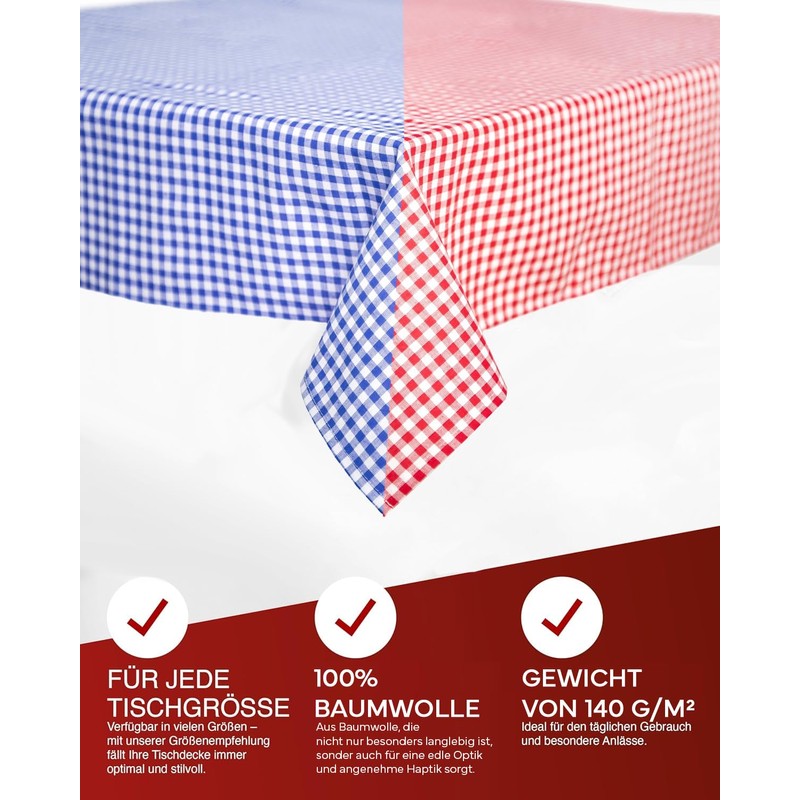 texpot Country House Tablecloth 110 x 250 cm Red /