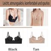 Women's Bra with Low Back U-shaped Shiny Assembly Large Backless