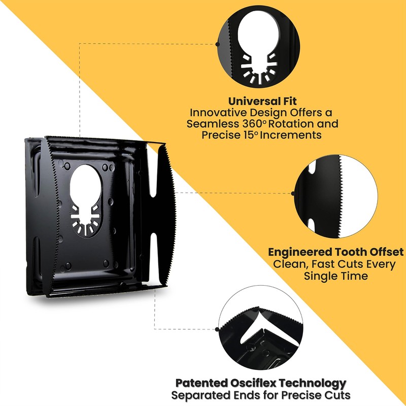 Qbit SQ1000-D | Oscillating Multi-Tool Blade for 2-Gang Outlet Box