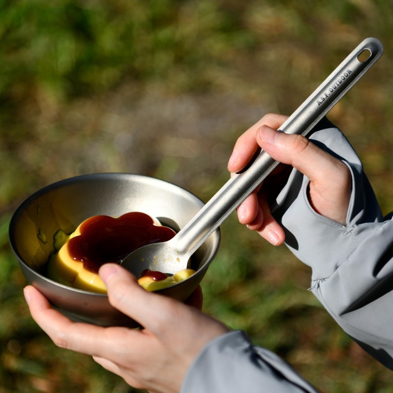 A.S.F. OUTDOOR Titanium Long Spoon