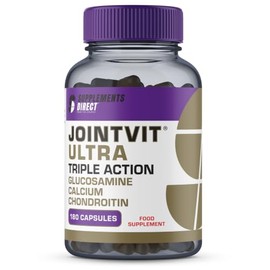 Supplements Direct - JointVit Ultra - Triple Action - 120 Capsules - Food Supplement - Includes Glucosamine (768mg per Serving), Calcium & Chondroitin - 2 Capsules a Day - Adults Only