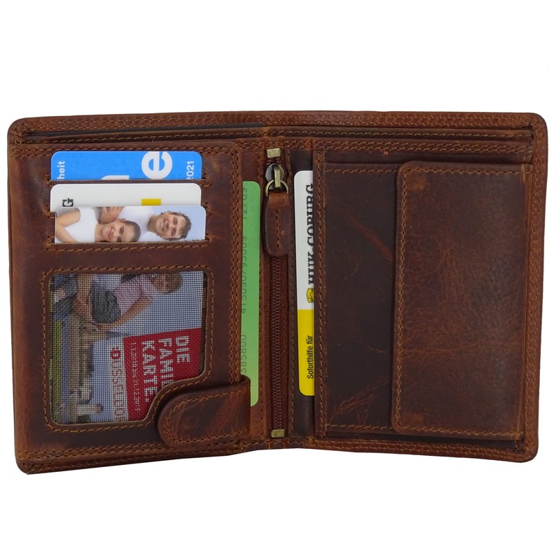 Large Leather Wallet for Men with RFID Protection, Large Wallet