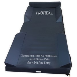 Hospital Bed Air Mattress Cover with Defined Bed Rails - Fall Prevention Bed Rails Cover - Patient Safety and Assistance - Low Intervention Solution Transformation - 36" x 80" x 6" x 9"