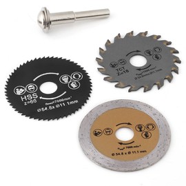 3pcs 54.8 mm HSS Mini Circular Saw Blade Cutting Discs Kit Rotary Tool with Mandrel