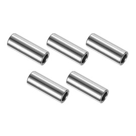 QUARKZMAN Stainless Steel Spacer 1/4 Inch Bore x 3/8 Inch OD x 1 Inch Length Screw Spacer Bushing Smooth Surface Round Metal Spacer for 1/4 Screws Bolts and Rods Pack of 5